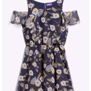 Truly Poppy Cameron Cold Shoulder Dress Blue/White